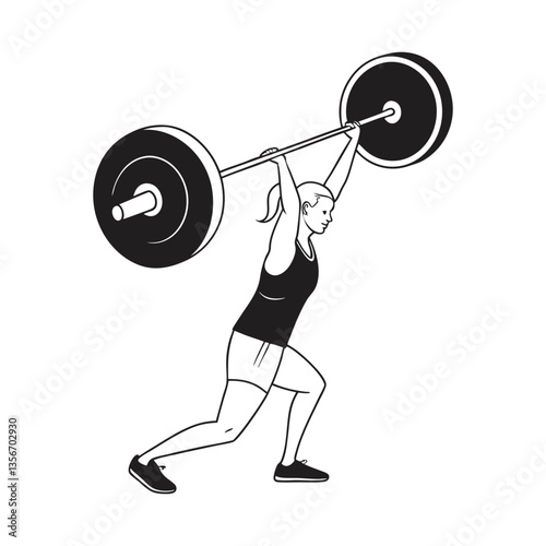 Lift And Power Simple Fitness Illustration