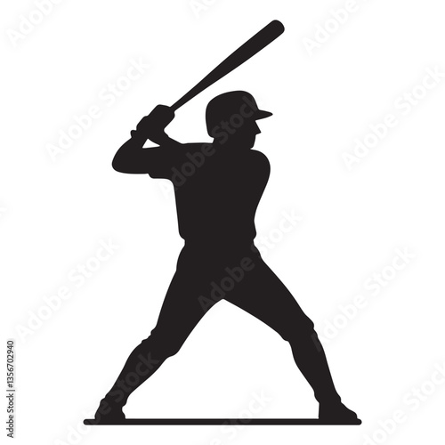 Valokuva Pitching Ace Baseball Player silhouette, unleashing a fastball - Baseball illust