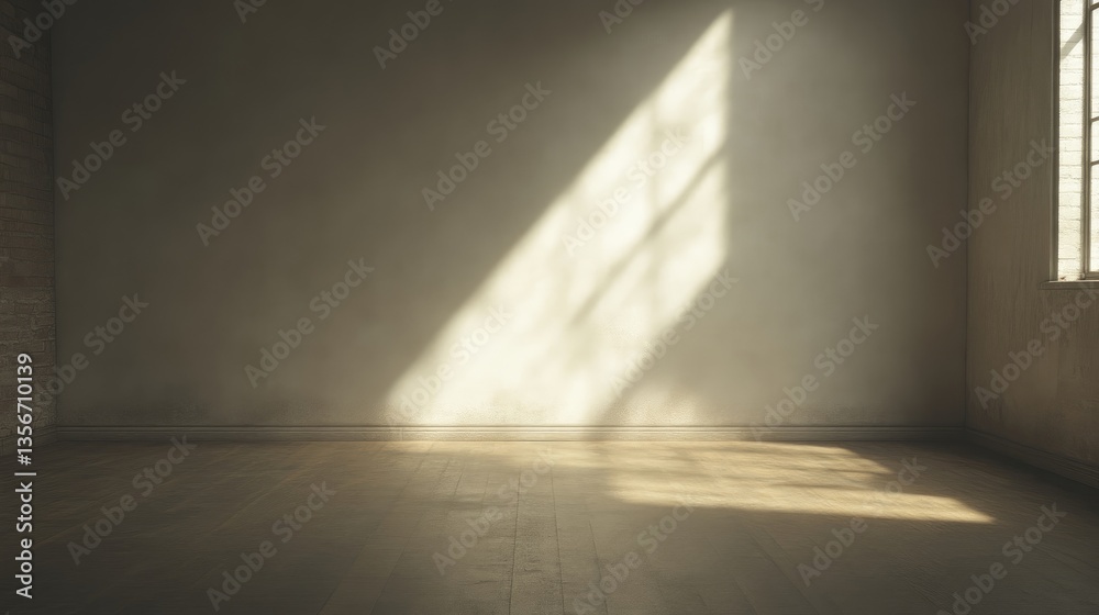 Fototapeta premium Empty room bathed in sunlight (5)