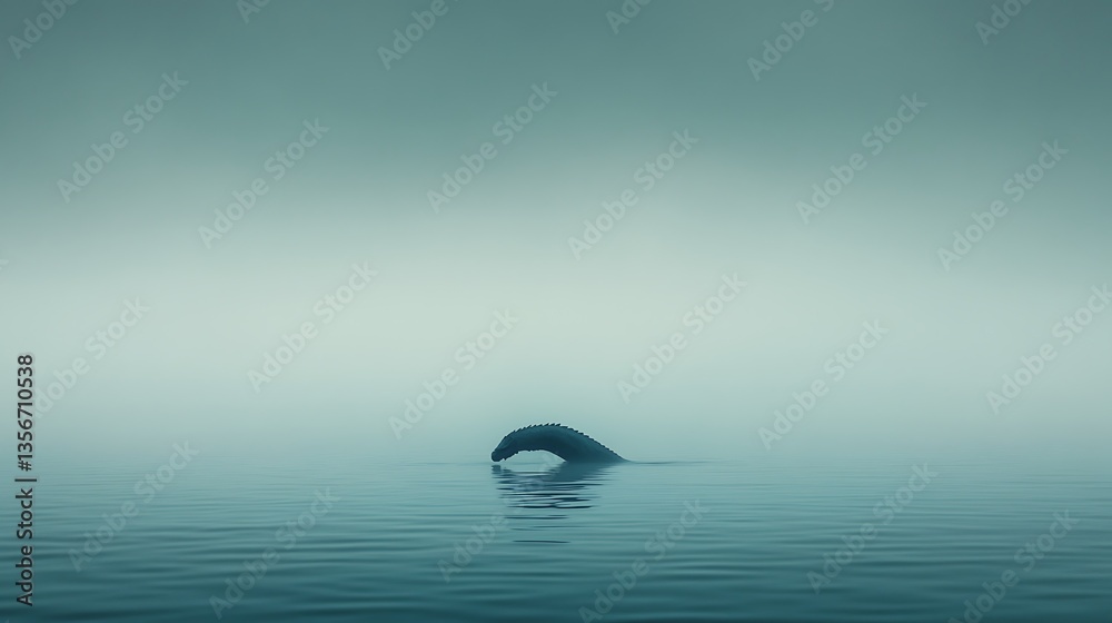 Fototapeta premium Nessie's Neck: Loch mist mystery.