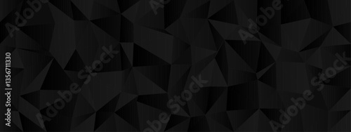 Abstract geometric pattern with dark chaotic triangles for creative background or design project.