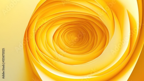 Abstract swirling yellow pattern, creating a hypnotic vortex effect.