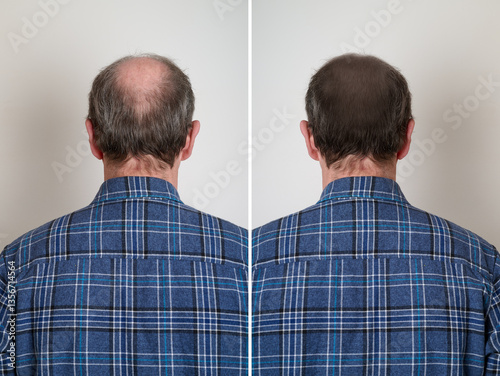 Human hair loss solution concept