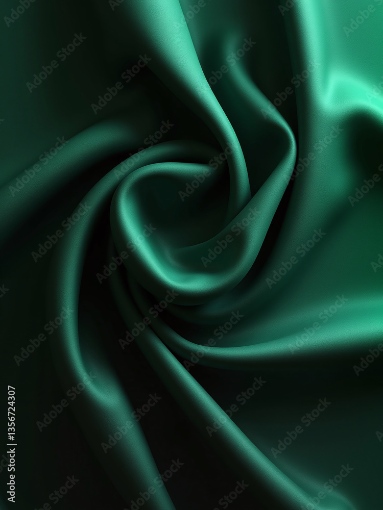 Obraz premium A green fabric with a shiny surface