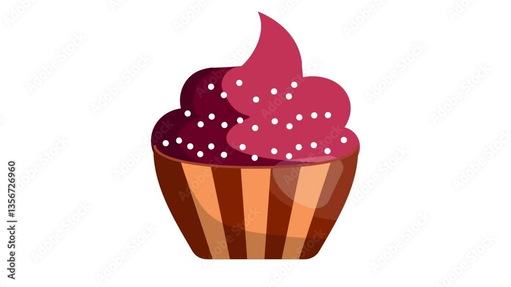 Super Moist Chocolate Raspberry Cupcake being decorated animation Rich bittersweet Mini cake preparation animated video Bakery and Baked Clip Culinary Kitchen footage Recipe development motion graphic Super Moist Chocolate Raspberry Cupcake being decorated animation Rich bittersweet Mini cake preparation animated video Bakery and Baked Clip Culinary Kitchen footage Recipe development motion graphic