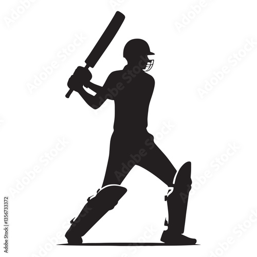 Tactical Captain Cricketer silhouette, setting the perfect field - Cricketer illustration - Minimalist Cricketer vector - Game strategist

