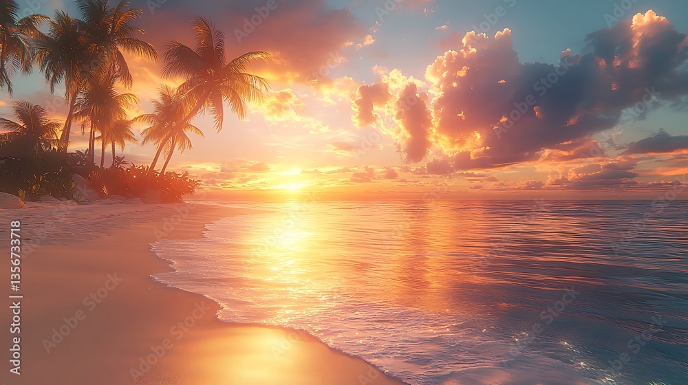 Serene ocean waves at sunset beach high resolution hd wallpaper Serene ocean waves at sunset beach high resolution hd wallpaper