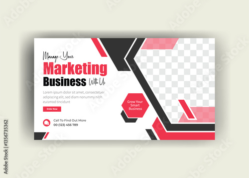 modern design template for your design, YouTube video thumbnail, business template design 