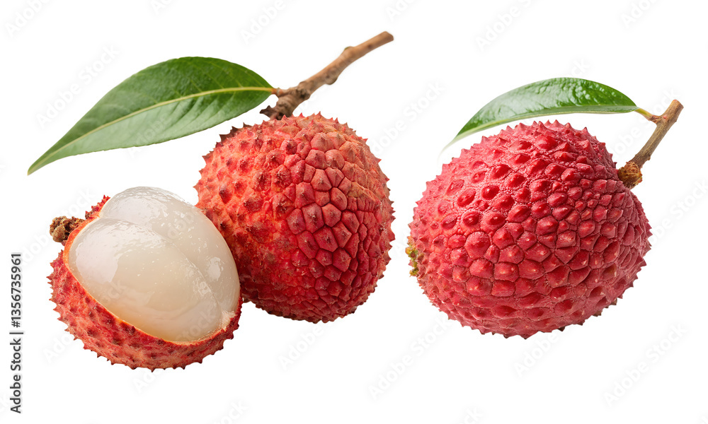 Lychee fruit with slice isolated, Fresh fruits collection, Collection set of Lychee fruits isolated Lychee fruit with slice isolated, Fresh fruits collection, Collection set of Lychee fruits isolated