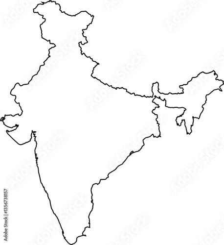 Indian Flag And Map Vector Design
