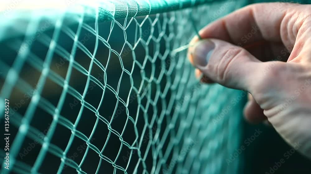 Hand Stitching a Safety Net from Torn Pay Stubs in a Gig Economy
