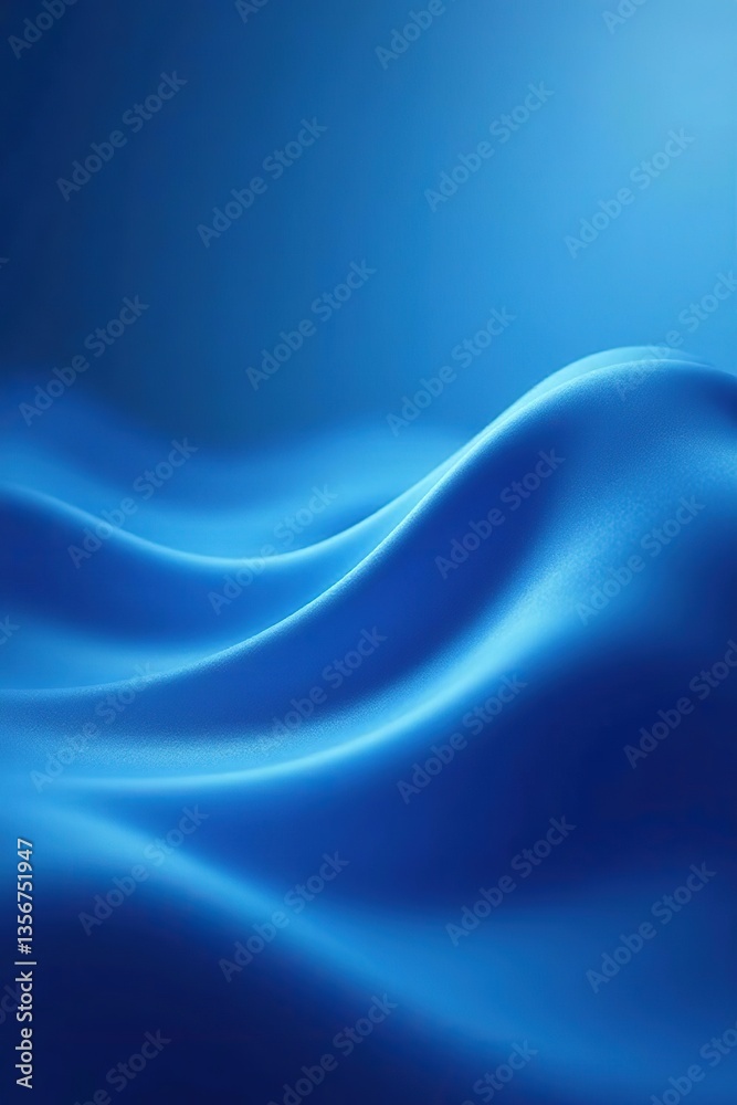 Abstract blue wavy background with soft blurred curved lines and glowing light effects,  design,  light