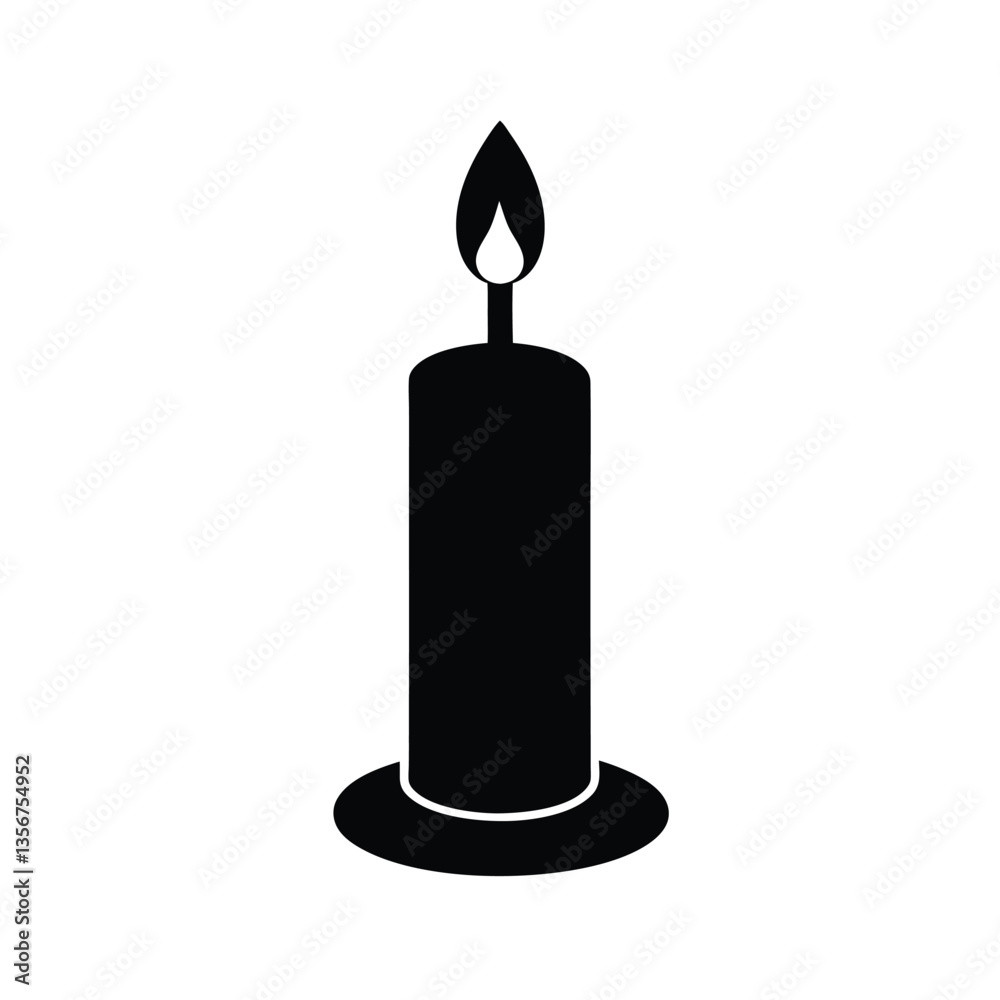Candle Silhouette Vector Illustration | PNG & EPS Download Candle Silhouette Vector Illustration | PNG & EPS Download