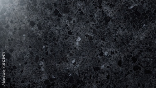 Classic black granite texture with high-resolution detail showcasing a rich, deep hue and subtle sparkling elements, ideal for elegant designs.