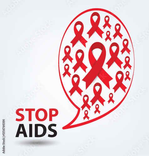 Aids Awareness. World Aids Day concept. Vector illustration.