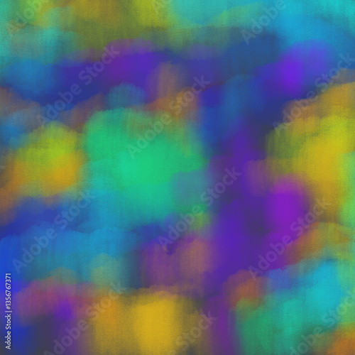 Illustration, background in the form of multi-colored spots with pastel on paper