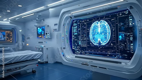 Wallpaper Mural Advanced medical imaging in a futuristic hospital room Torontodigital.ca