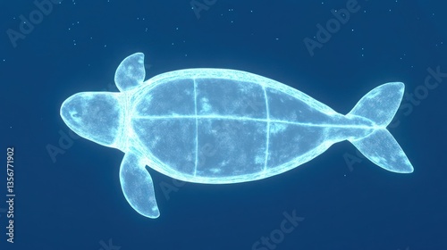 Glowing Sea Turtle: A Digital Masterpiece