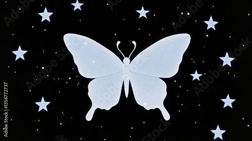 Celestial Butterfly: A Nighttime Dream