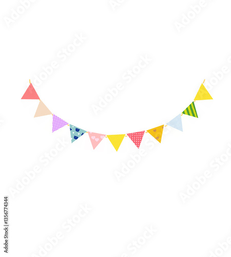colorful origami paper banner