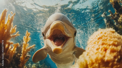 Playful Dolphin Encounter: Underwater Paradise