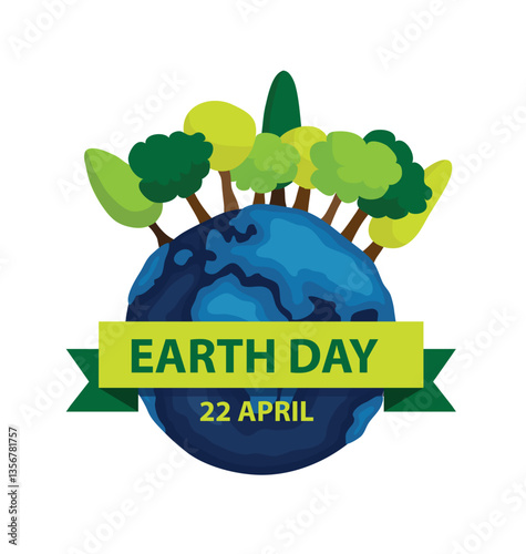 World earth day concept. vector Illustration.
