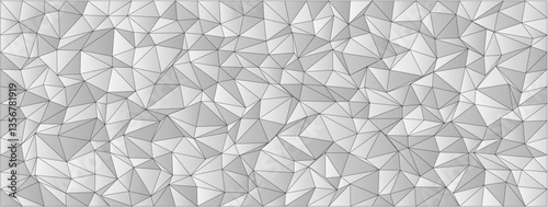 Abstract geometric pattern with triangular shapes in grayscale for modern background design.
