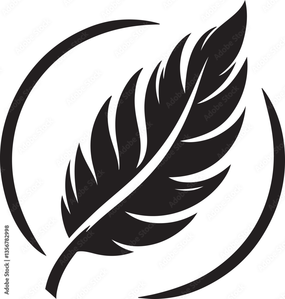 Obraz premium feather vector illustration