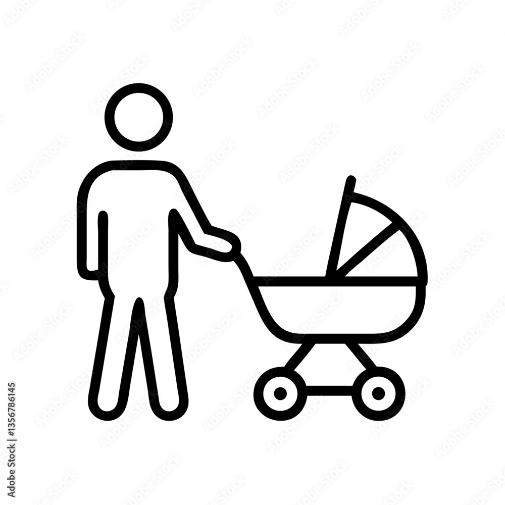 man with stroller outline on transparent background
man with stroller outline on transparent background