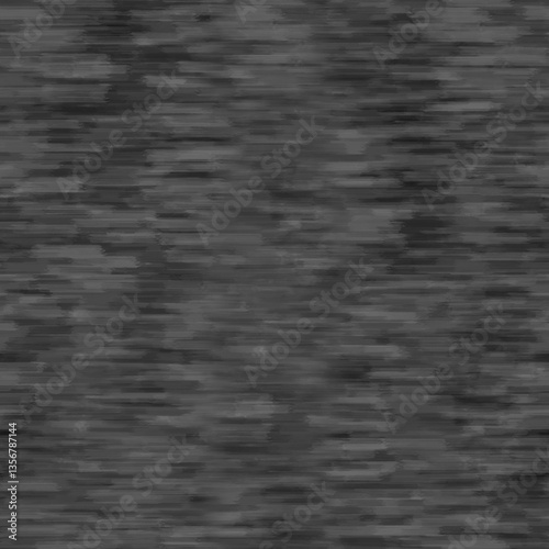 Illustration, seamless background in the form of gray, black and white noise, horizontal melange stripes