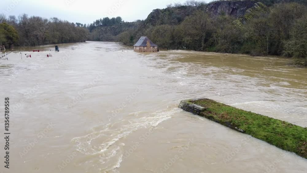 Inondations et crues historiques 2025 de la Vilaine au sud de Rennes, Le Boël, Bruz, Guichen
