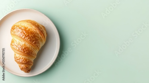 Wallpaper Mural Croissant snack delight at a cozy bakery freshly baked treats warm environment inviting viewpoint Torontodigital.ca