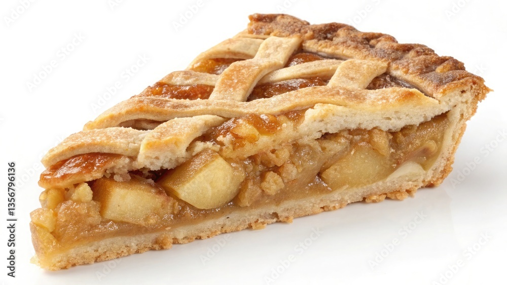 Classic Apple Pie Slice with Lattice Crust Classic Apple Pie Slice with Lattice Crust