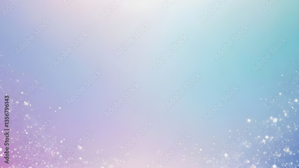 Fototapeta premium Pastel colored background with sparkling glitters creating a magical atmosphere