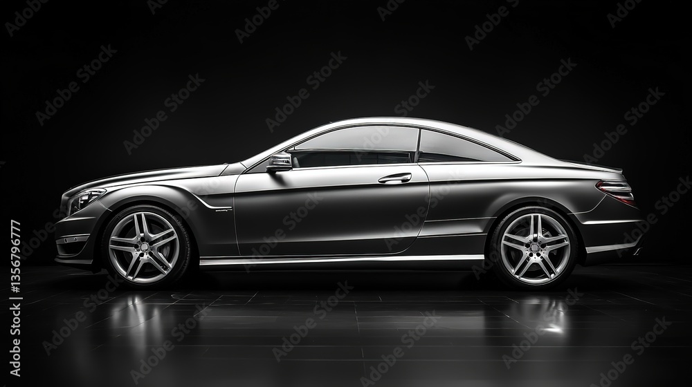 Gray Modern Car with Sleek Design and Soft Reflections, Showcasing Clean Aesthetics and Minimalist Elegance Gray Modern Car with Sleek Design and Soft Reflections, Showcasing Clean Aesthetics and Minimalist Elegance