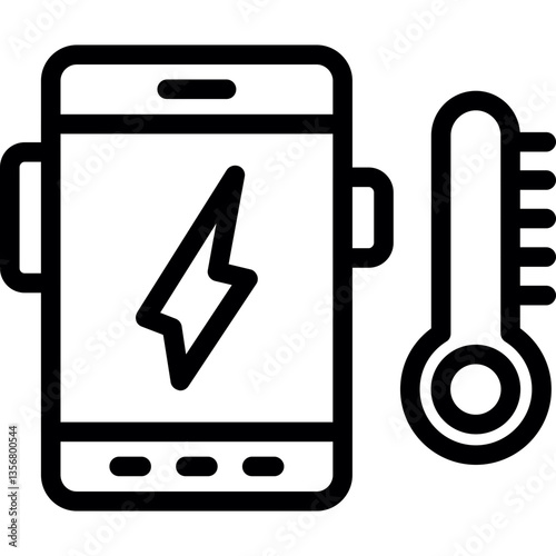 Overheating Battery Warning Icon