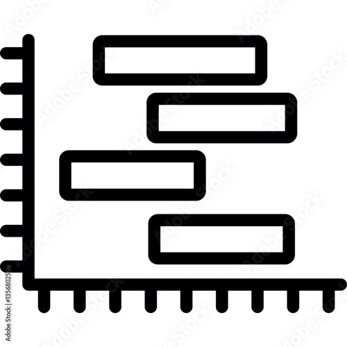 Project Timeline Graph Icon