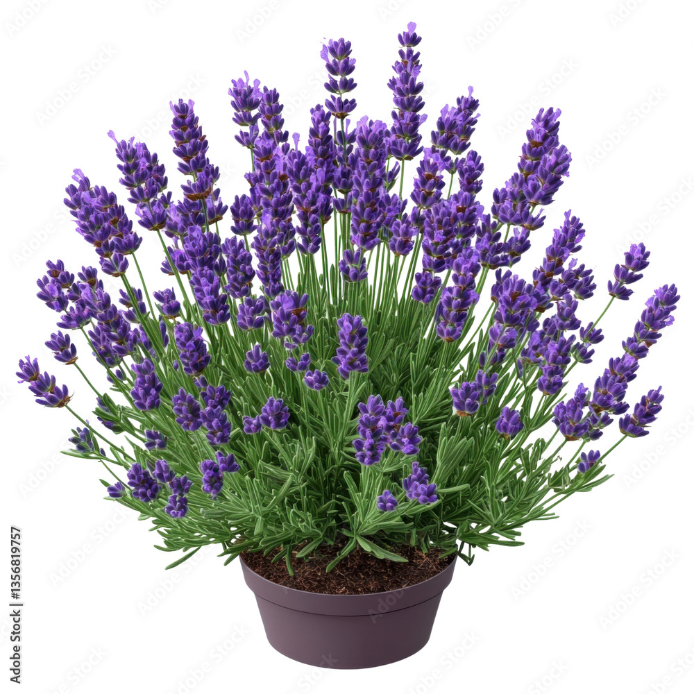 Naklejka premium Lavandula hidcote isolated on transparent background
