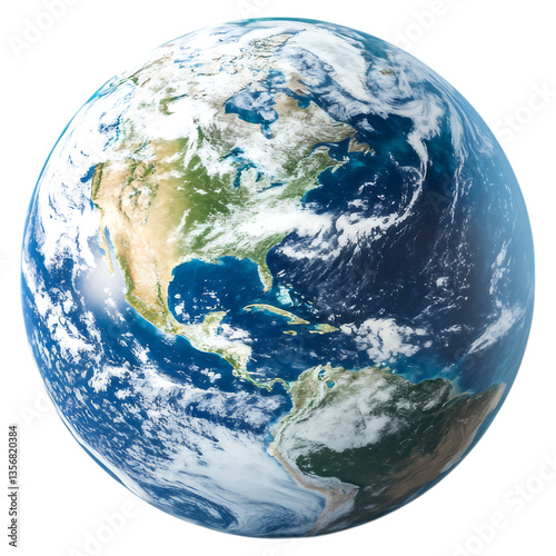 Vertical Earth view from space isolated. AI generated..