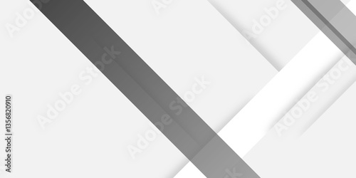 White, Grey Line Cut Paper Abstract Background. layer element vector for presentation design. Abstract broken stripes. wall design, interior, polygraphy, clothing, web. Striped pattern, Trendy vector.