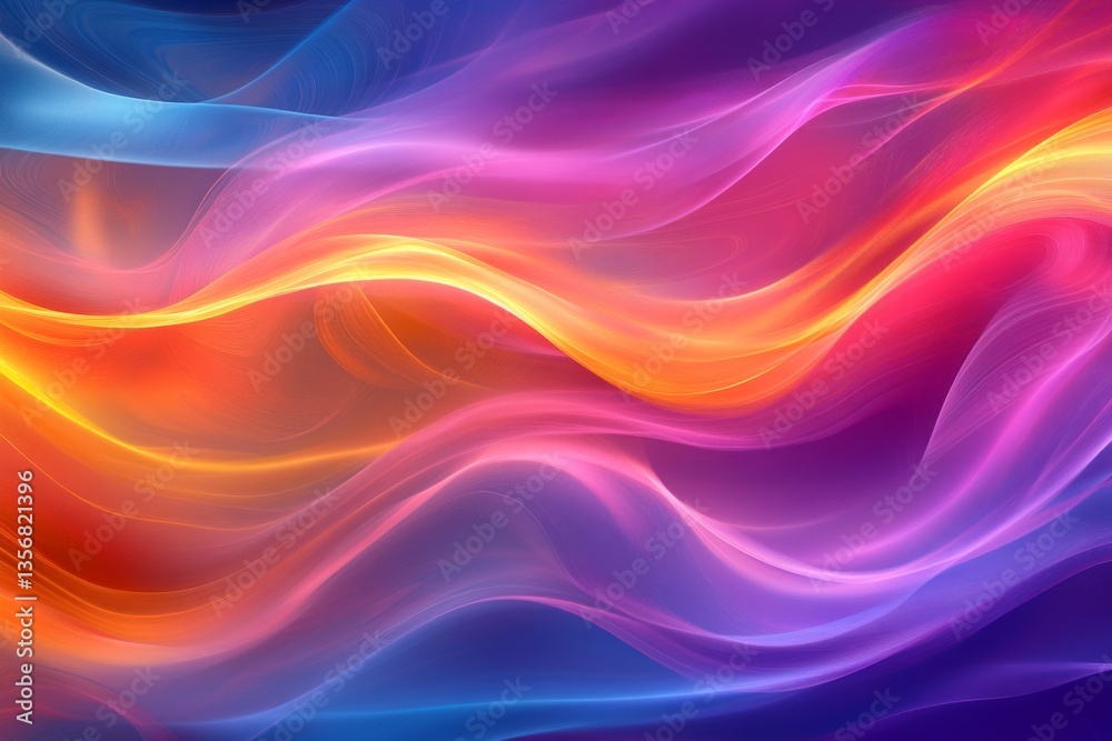 Colorful abstract waves create a vibrant atmosphere in a digital artwork showcasing fluid motion and dynamic energy Colorful abstract waves create a vibrant atmosphere in a digital artwork showcasing fluid motion and dynamic energy