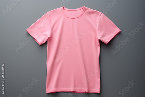 Red dark t shirt mockup, front and back view on white background
