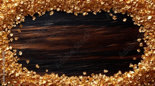 A stunning golden heart shape symbolizing love and affection crafted from alluvial gold with a shiny lustrous finish