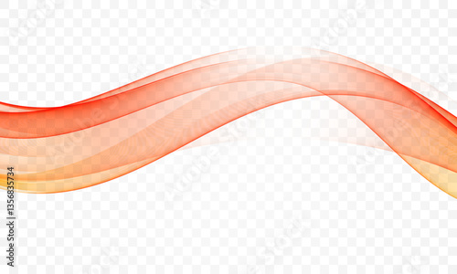 Vector transparent transparent smoky wave flow, abstract wave background, design element.