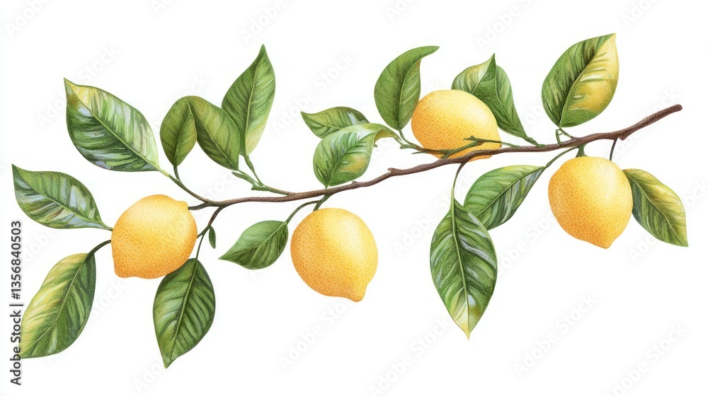 Ripe Lemons on Branches Collection Ripe Lemons on Branches Collection