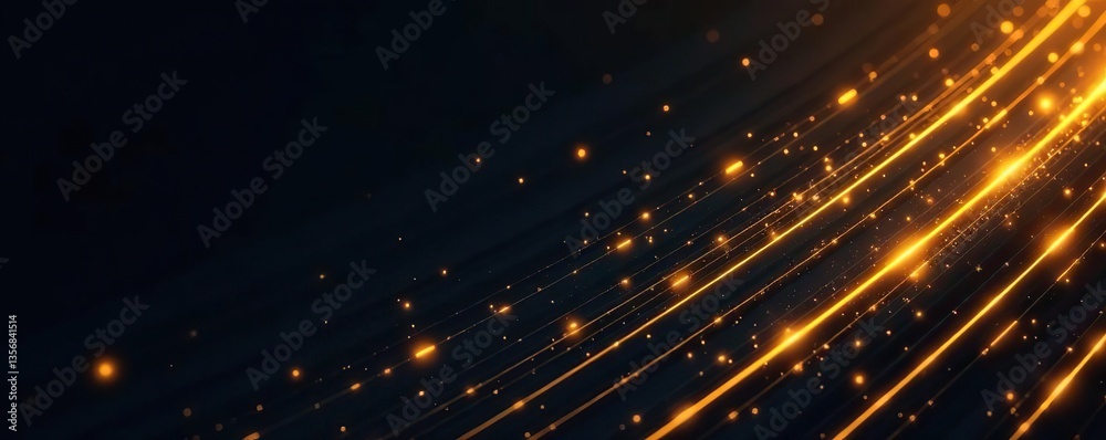 Obraz premium Abstract modern yellow lines background, digital, texture