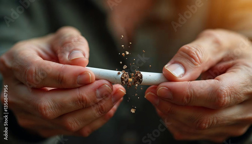 World No Tobacco Day, highlighting the impact of smoking and promoting a smoke-free future. Featuring broken cigarettes, and anti-smoking messages for a tobacco-free lifestile