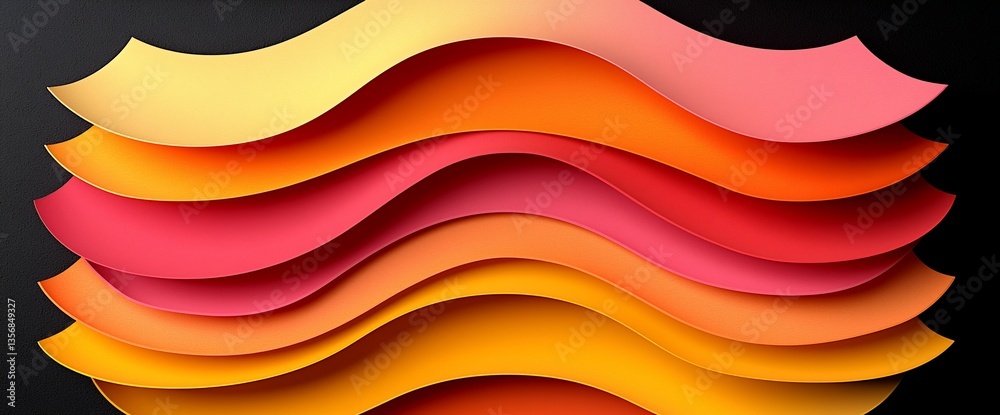 Abstract Wave Layers of Color Abstract Wave Layers of Color
