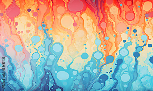 Abstract Neon Cloud Texture with Vibrant Red and Green. Abstract design featuring vivid neon hues of red and green blending with black for a dramatic, energetic, and modern artistic effect.

