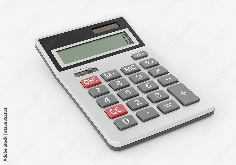 Realistic Silver Calculator - PNG Image Realistic Silver Calculator - PNG Image